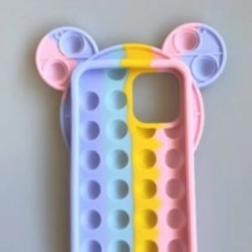 IPHONE 12  PRO MAX PUSH POP BUBBLES FIDGET RAINBOW MOUSE CASE
